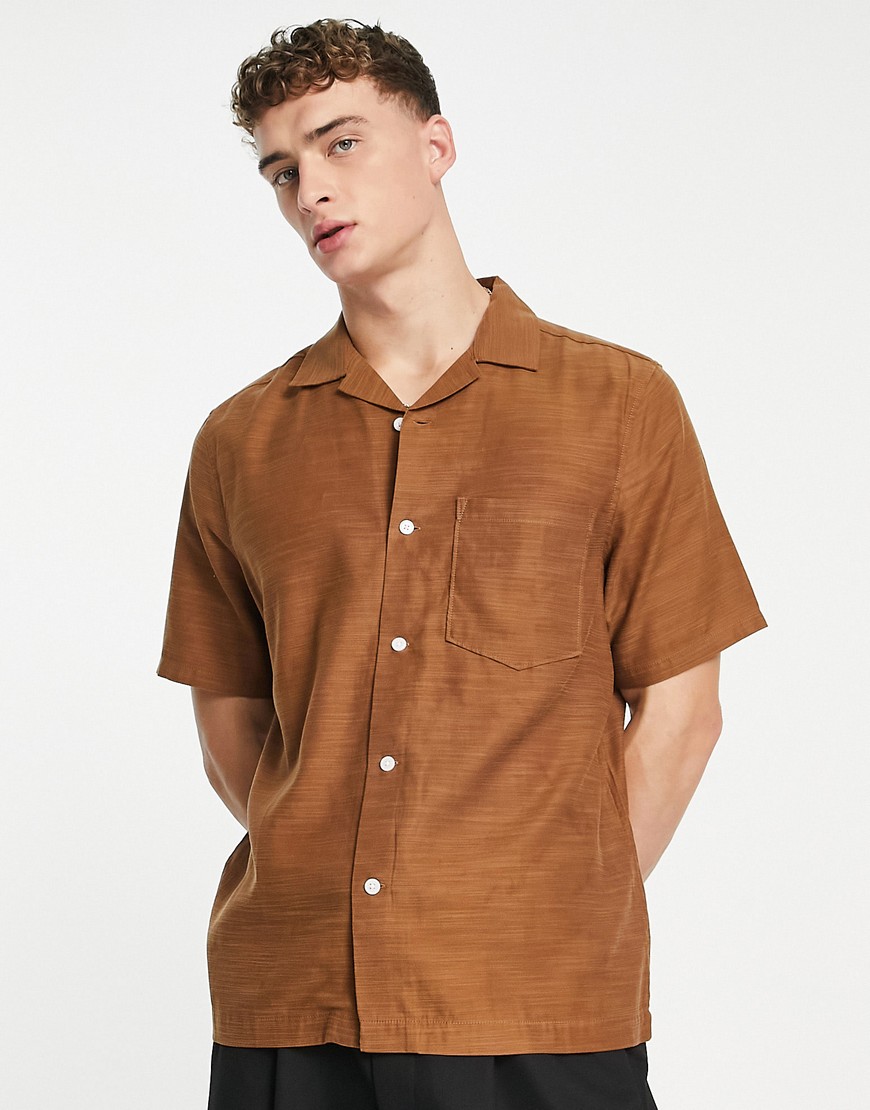 Weekday chill short sleeve shirt in brown