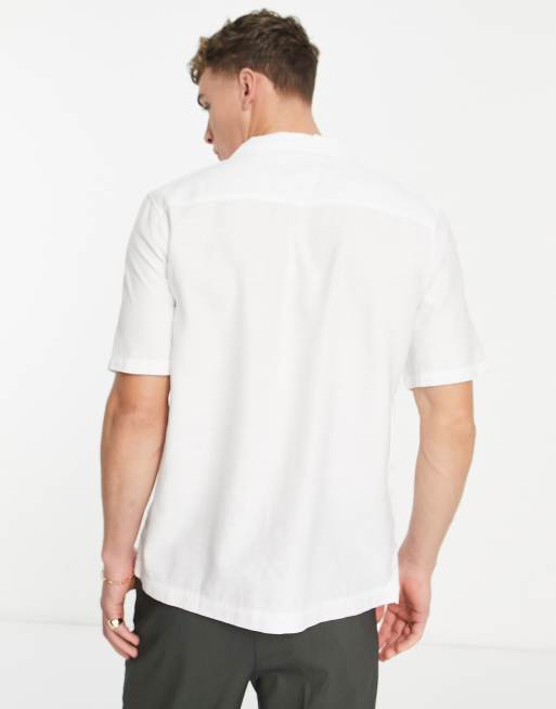 Weekday Chill short sleeve shirt in white, 2 of 4