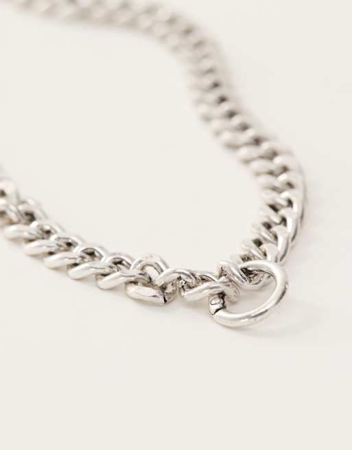 Weekday chunky chain necklace in silver | ASOS