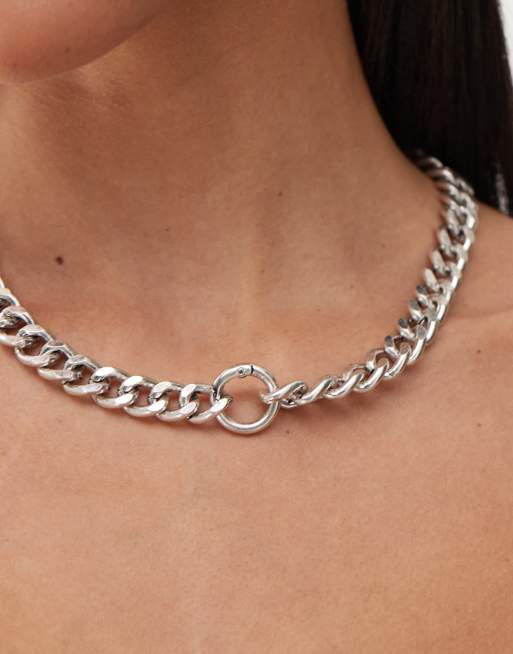 Weekday chunky chain necklace in silver | ASOS