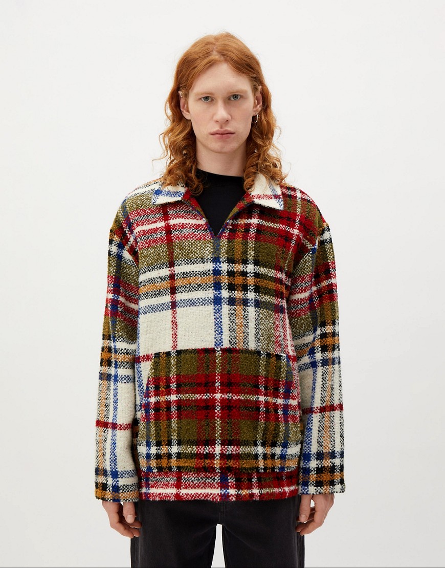 Weekday chunky check pullover sweater in multi