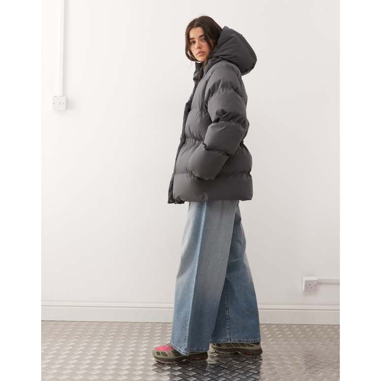 PUFFY様 LIGHTWEIGHT HOODED PUFFER JACKET - Dark mauve | ZARA United