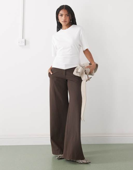 Weekday cinched waist T-shirt in white