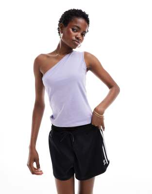 Weekday Cindy one shoulder top in lilac exclusive to ASOS