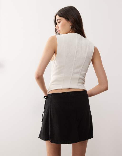 【I AM MARI】Soebe A-line Mini Wrap Skirt Pants Jaya Side Wrap Mini Skirt