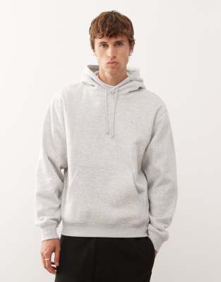 Weekday Oversized Hoodie In Gray Melange-grey In Gray