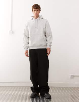Weekday Oversized Hoodie In Gray Melange-grey In Gray