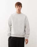 [Weekday] Weekday classic fit sweatshirt in grey melange XL Grey melange