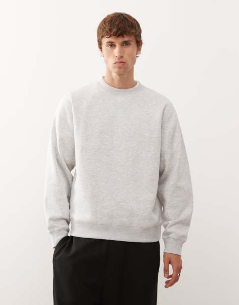 Weekday – Classic-Fit-Sweatshirt in meliertem Grau - view 1