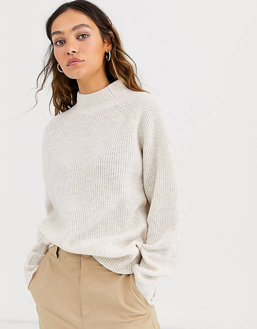 Weekday claudia sweater in white melange | ASOS
