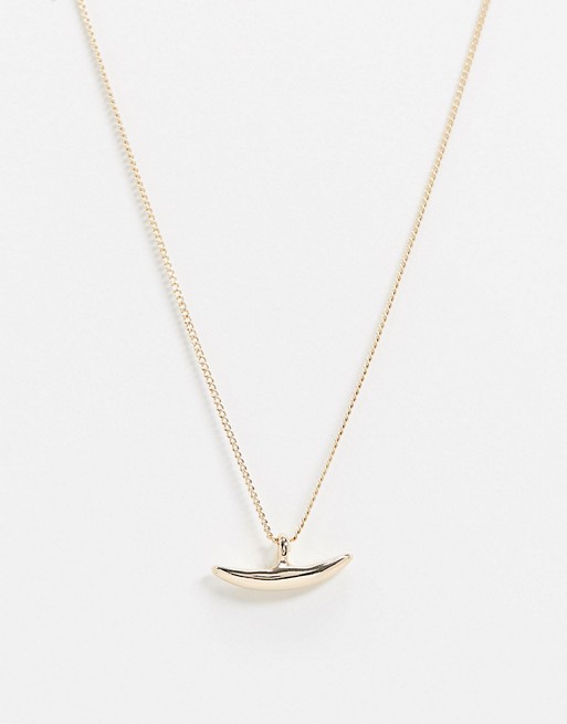 Weekday Cleo anvil pendant necklace in gold