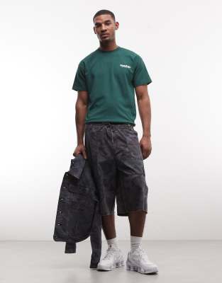 Weekday Weekday co-ord baggy cargo shorts in navy camo print
