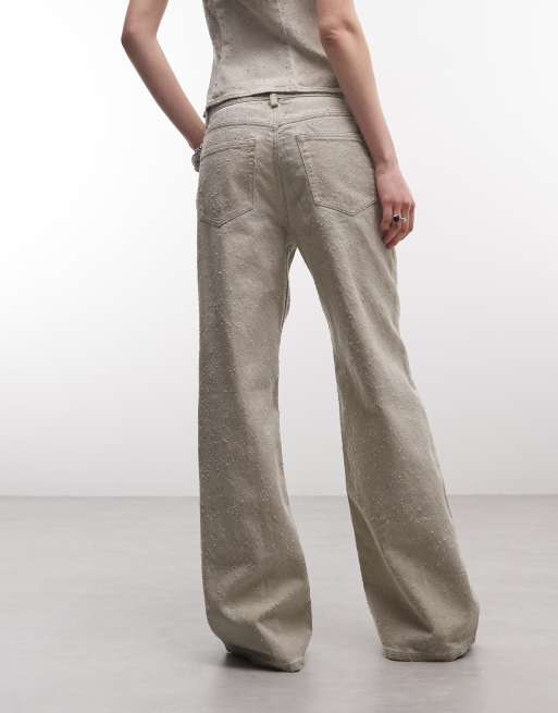 Weekday co-ord bootcut trousers in dirty beige, 3 of 5