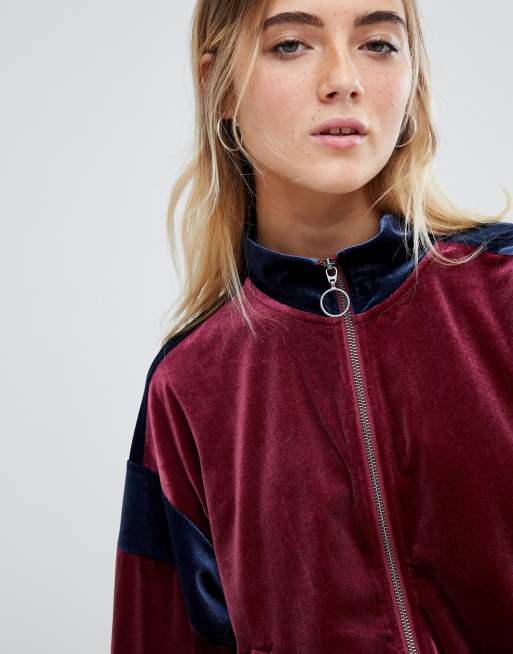 Velvet track clearance top