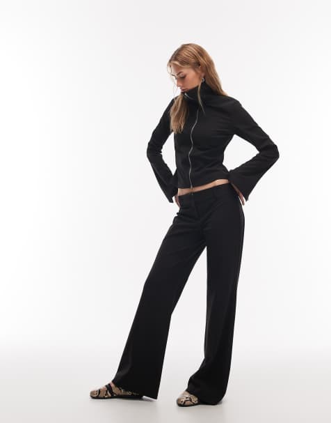 Weekday co-ord  jacket and low waist flared suiting trousers - view 1