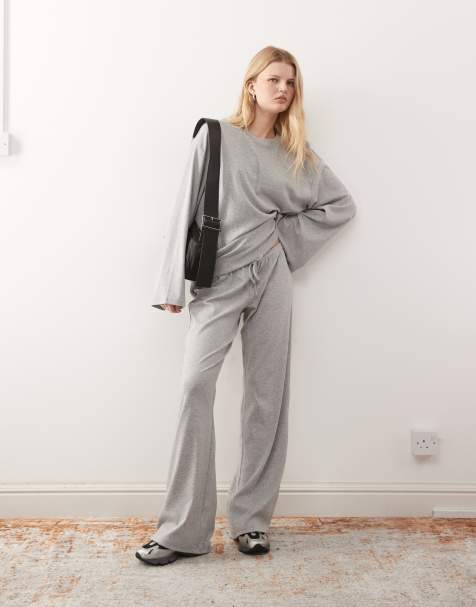 Weekday co-ord lounge set in grey melange - view 1