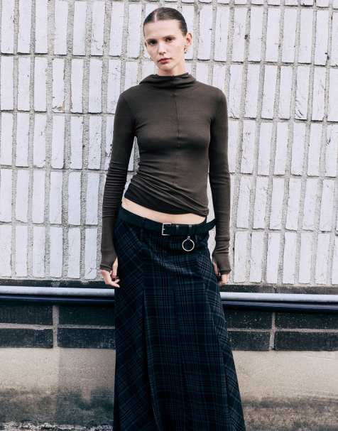 Weekday co-ord maxinederdel i sort tern - view 1