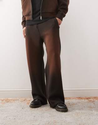 Weekday Co-ord Scuba-style Fabric Zip Through Hoodie In Brown