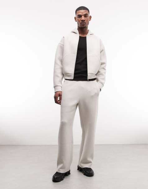 Weekday - Co-ord set van scuba-achtige stof in gebroken wit - view 1