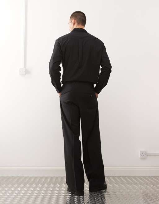 Weekday co-ord tailored trousers with silver embroidery in black, 4 of 5