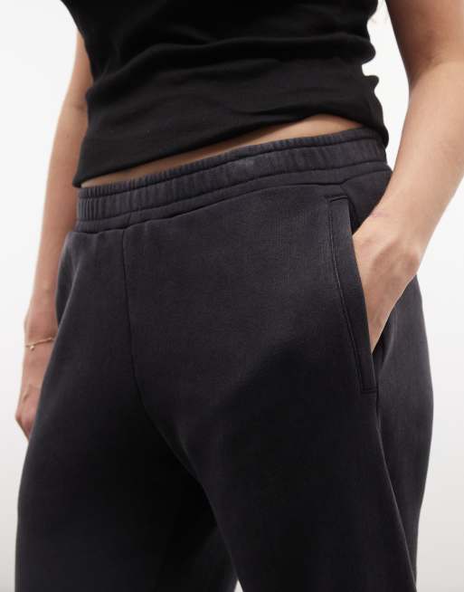 Weekday co-ord wide leg joggers with lucky graphic in dark grey, 4 of 5