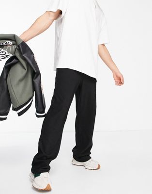 Weekday cole jersey trousers in black - ASOS Price Checker