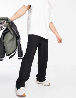 Weekday cole jersey trousers in black - ASOS Price Checker