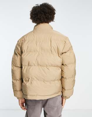 Weekday Cole puffer jacket in beige | ASOS