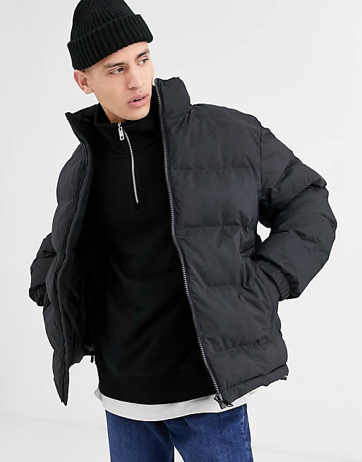 Weekday Cole puffer jacket in black | ASOS