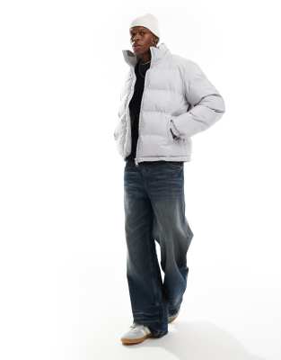 Weekday Cole Puffer Jacket In Gray