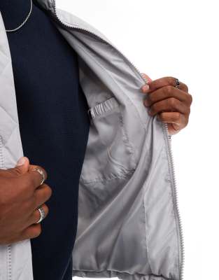 Weekday Cole Puffer Jacket In Gray