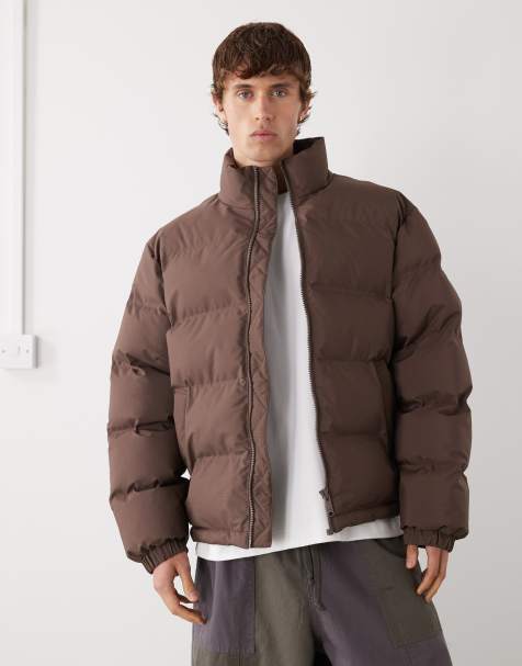 Weekday – Cole – Steppjacke in Dunkelbraun - view 1