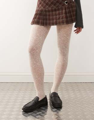 Weekday - Collants en dentelle - Blanc cassé