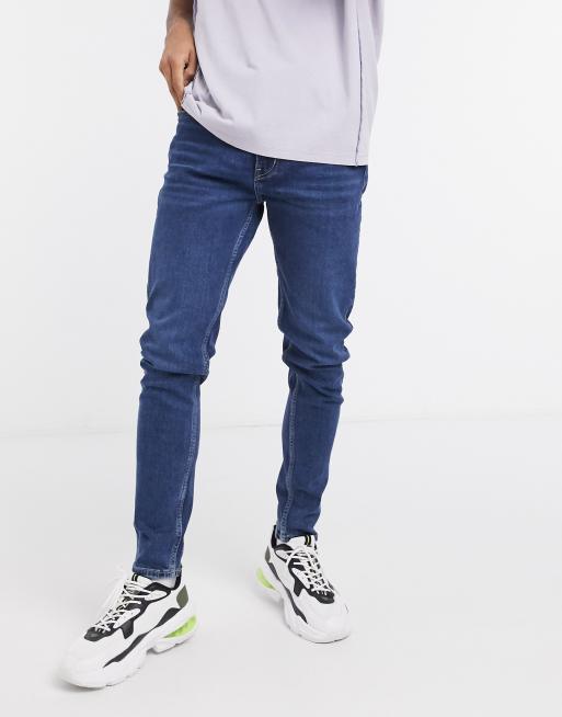 Weekday - Cone - Jeans affusolati lavaggio blu Sway