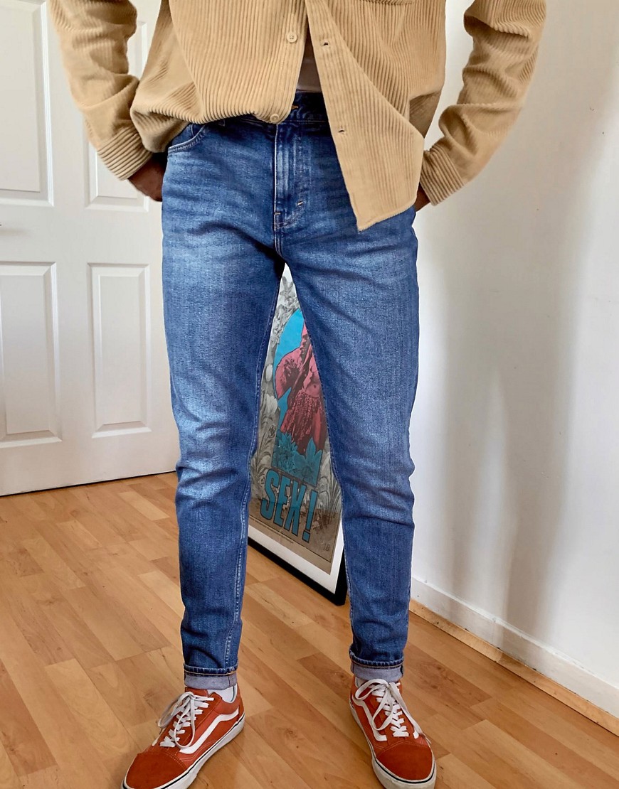 Weekday - Cone - Jeans in marfa blue-Blauw