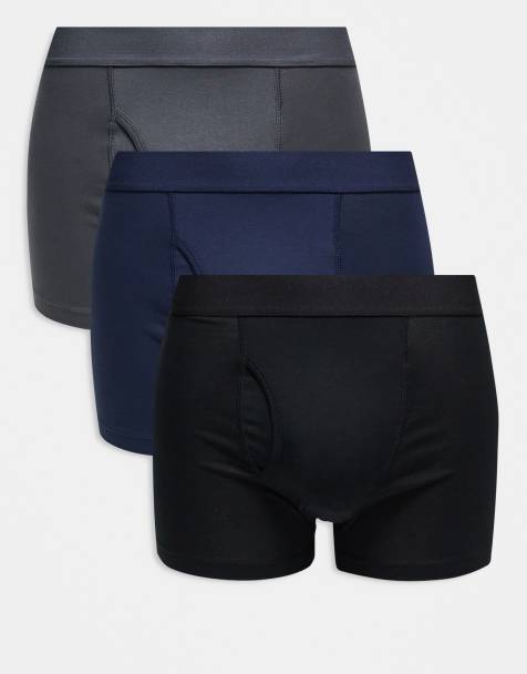Weekday - Confezione da 3 boxer neri, blu navy e grigi - view 1
