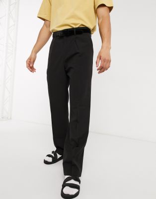 Weekday Conrad Wide Pants In Black Asos 3365