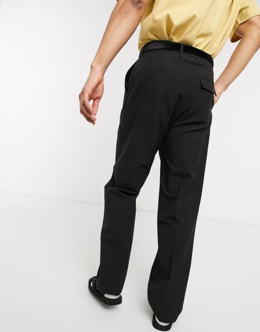 Weekday conrad wide trousers in black, 2 of 4
