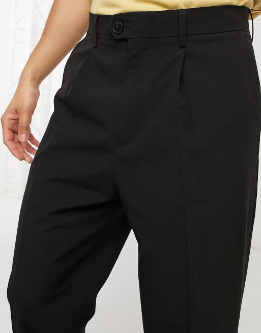 Weekday conrad wide trousers in black, 3 of 4