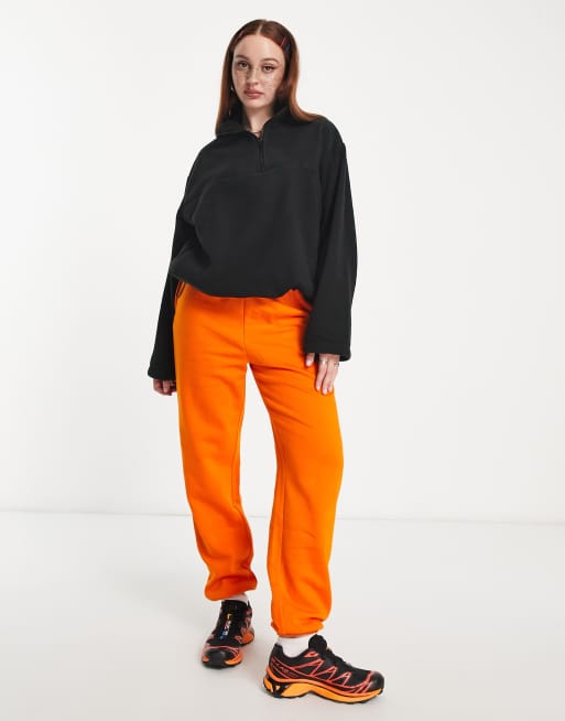 Weekday Cora fleece sweatshirt in black ASOS