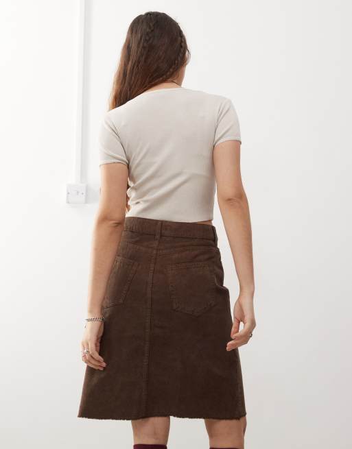 Asos cord midi skirt hotsell