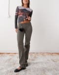 [Weekday] Weekday cord pants in dark khaki-Green 44 Dark Khaki