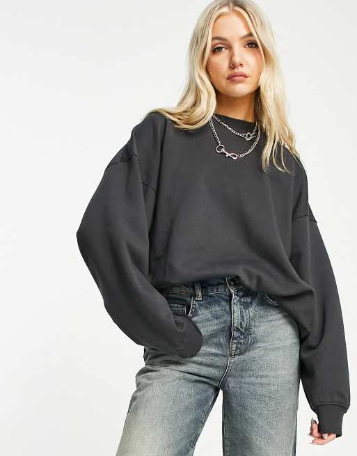 Weekday black sweatshirt new arrivals