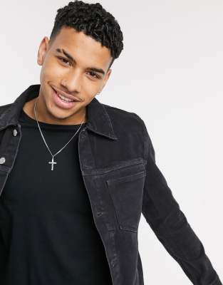 weekday black denim jacket