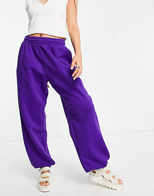 Weekday Corinna cotton sweatpants in purple - part of a set