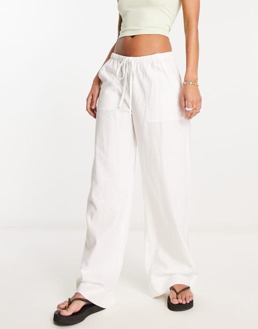 Stretch Linen Beach Pants, STONE  Linen pants outfit, Plus size linen  pants outfit, Linen pants women