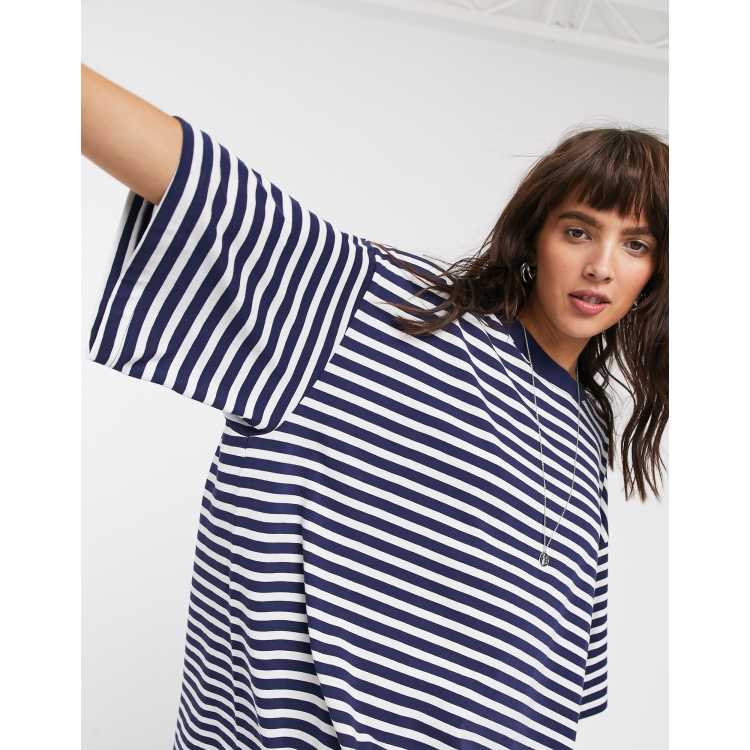 Striped oversized outlet t shirt dress