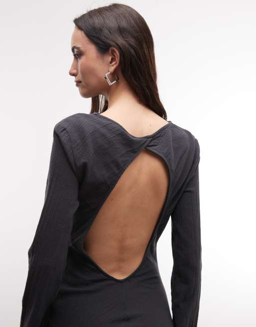asymmetrical hem long sleeve dress Donna Morgan Women's Dresses Long Sleeve Faux Wrap Asymmetric Hem Dress  Black at Amazon Women's Clothing store