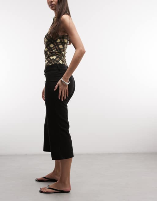 Weekday cropped tailored trousers in black, 2 of 5