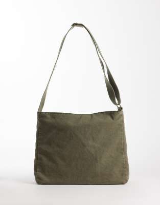 Weekday Cross Body Satchel Bag In Green